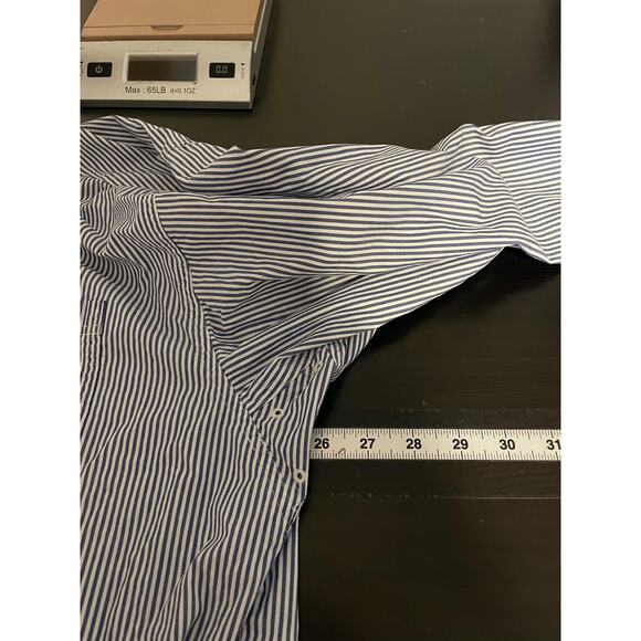 Ariat Pro Series Shirt Mens XL Blue White Striped Button Down Western Workwear - Picture 5 of 7